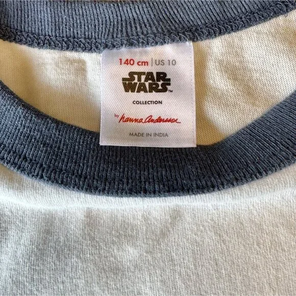 HANNA ANDERSSON X STAR WARS Ahsoka Tano Girls T-shirt 10 140cm Ringer Tee - Picture 5 of 6